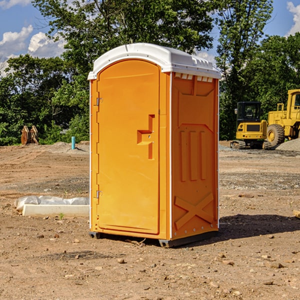 how often are the portable restrooms cleaned and serviced during a rental period in Cecil County